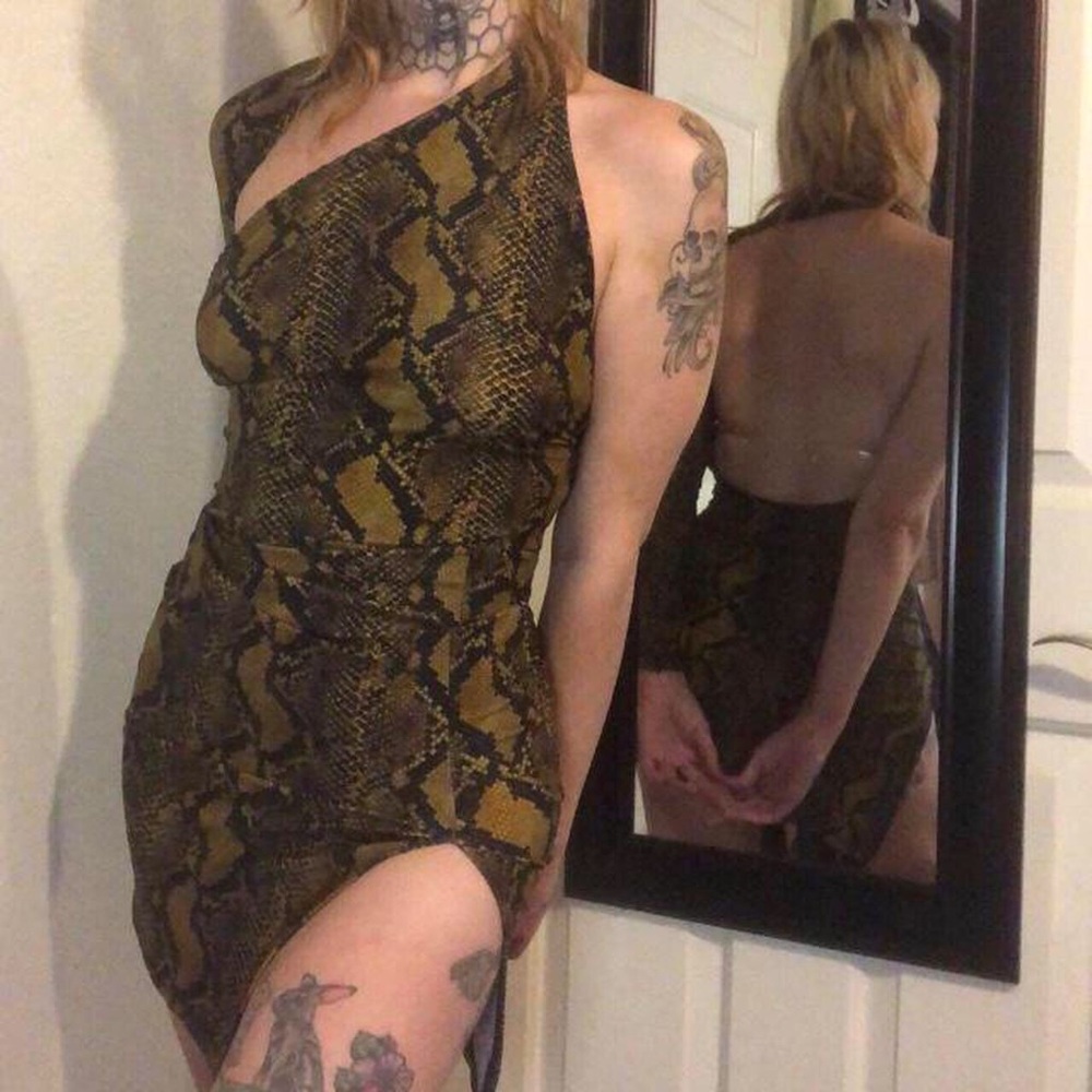 Sexy Snakeskin Print Dress